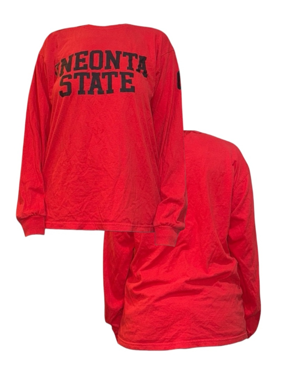 Red Oneonta State Long Sleeve Shirt
